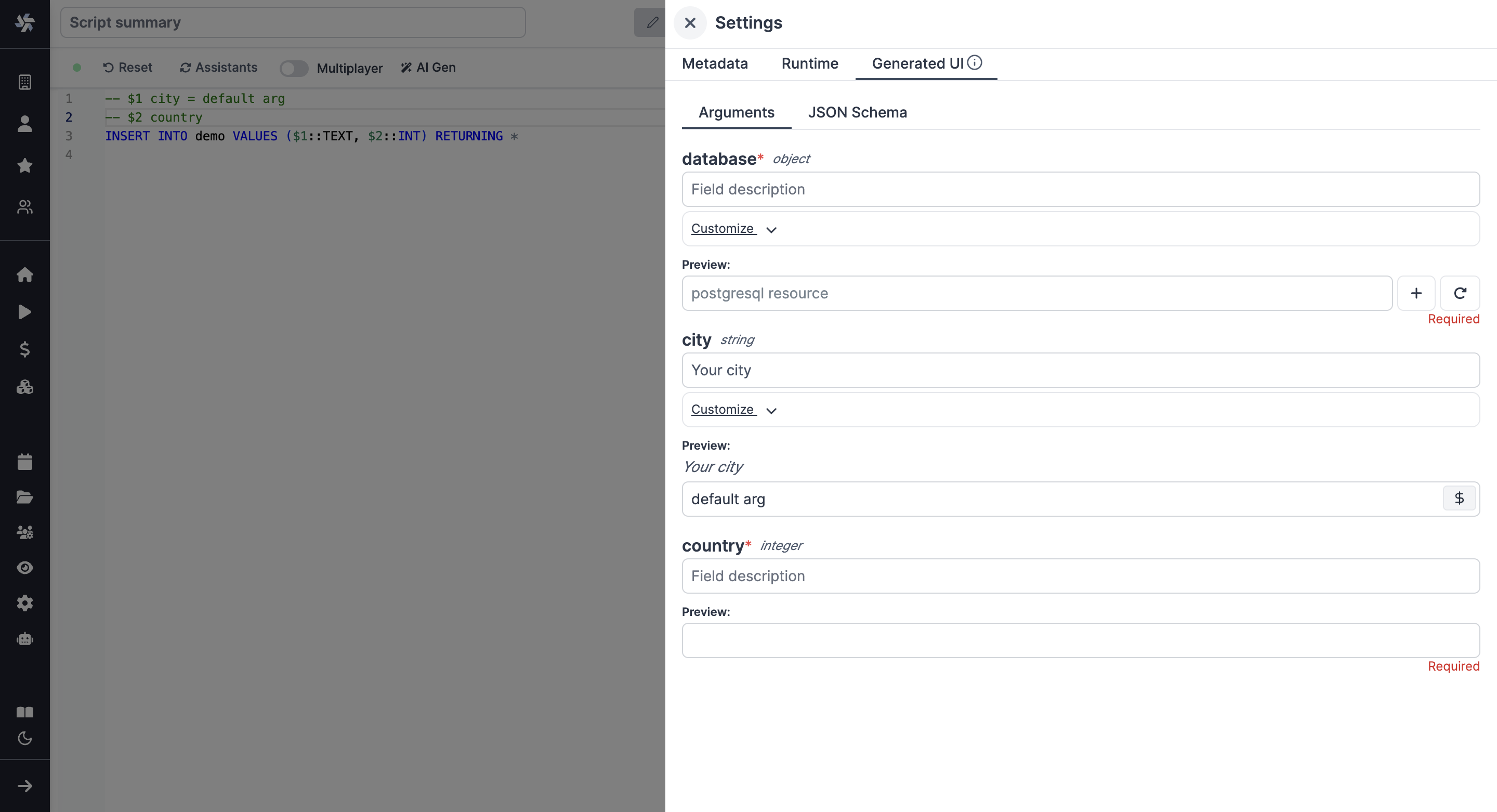 Customize SQL Customize SQL